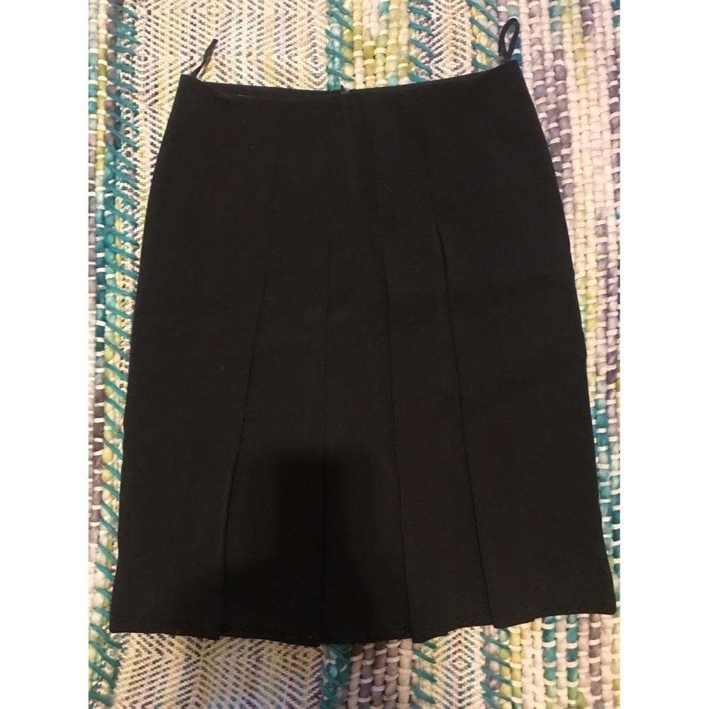 Miu Miu Black Pleated A-Line Long Skirt IT Size 40